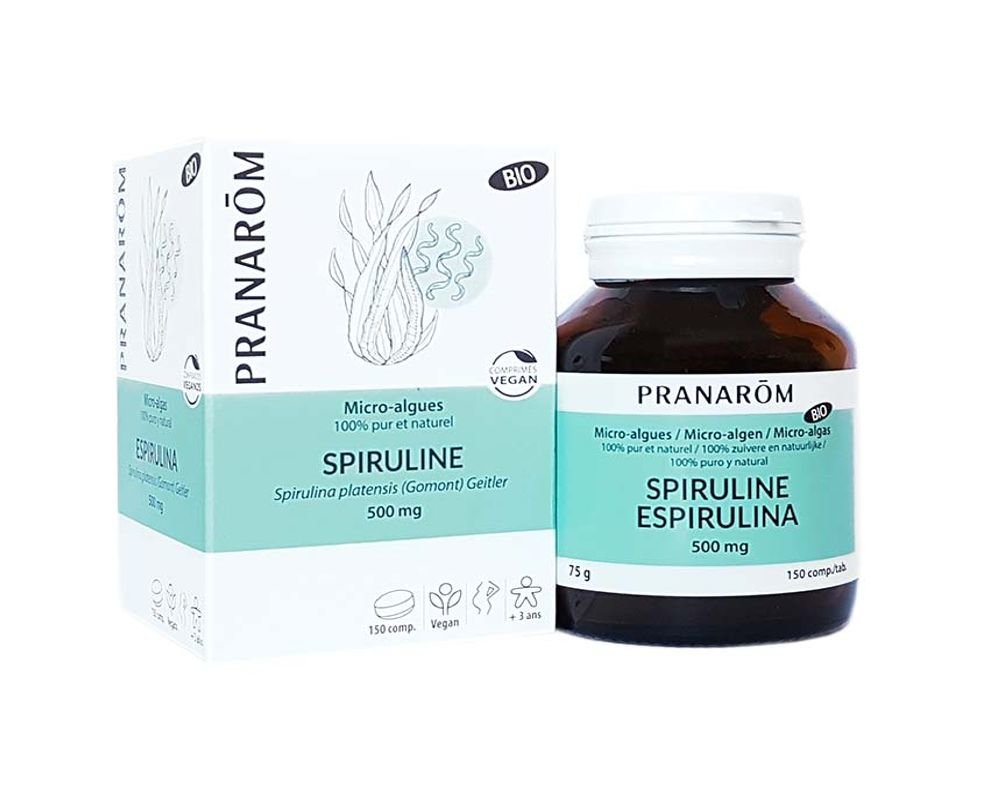 PRANARÔM Micro-Algas Espirulina 500 mg BIO 150 comprimidos