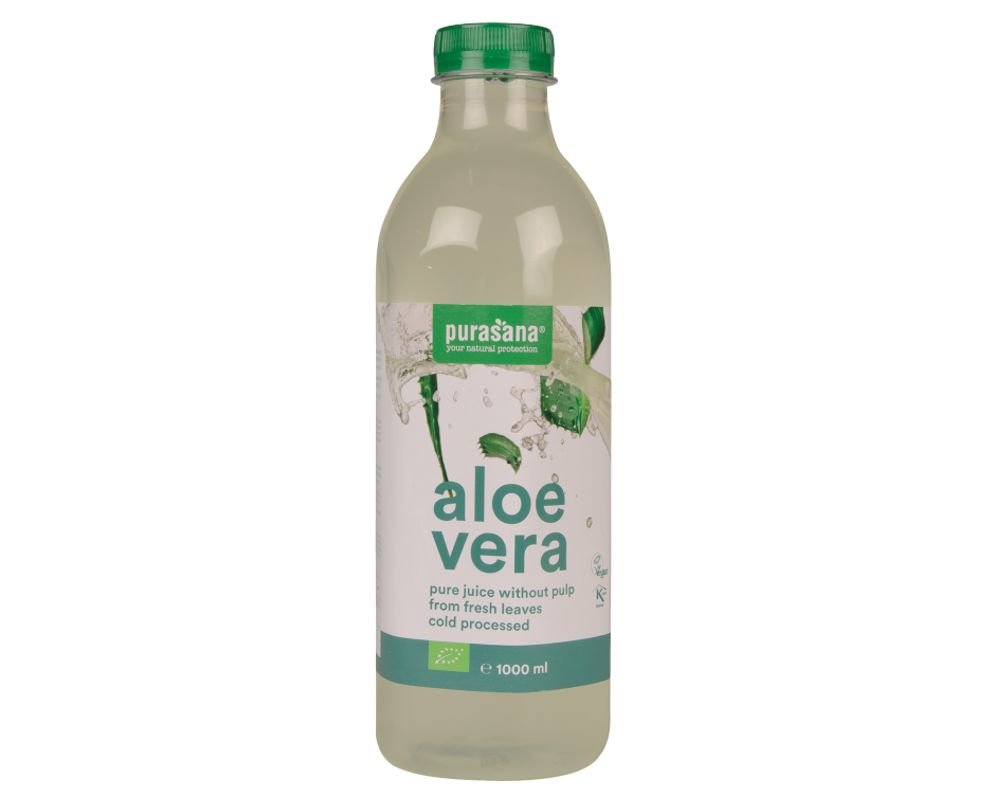 Voorverkoop pik herhaling Organic Aloe Vera juice to drink - Digestion and immunity - Purasana - 1L