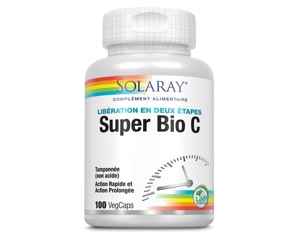 Zwaaien Susteen plastic Super buffered organic C - Vitamin C (500 mg) - Solaray - 100 capsules