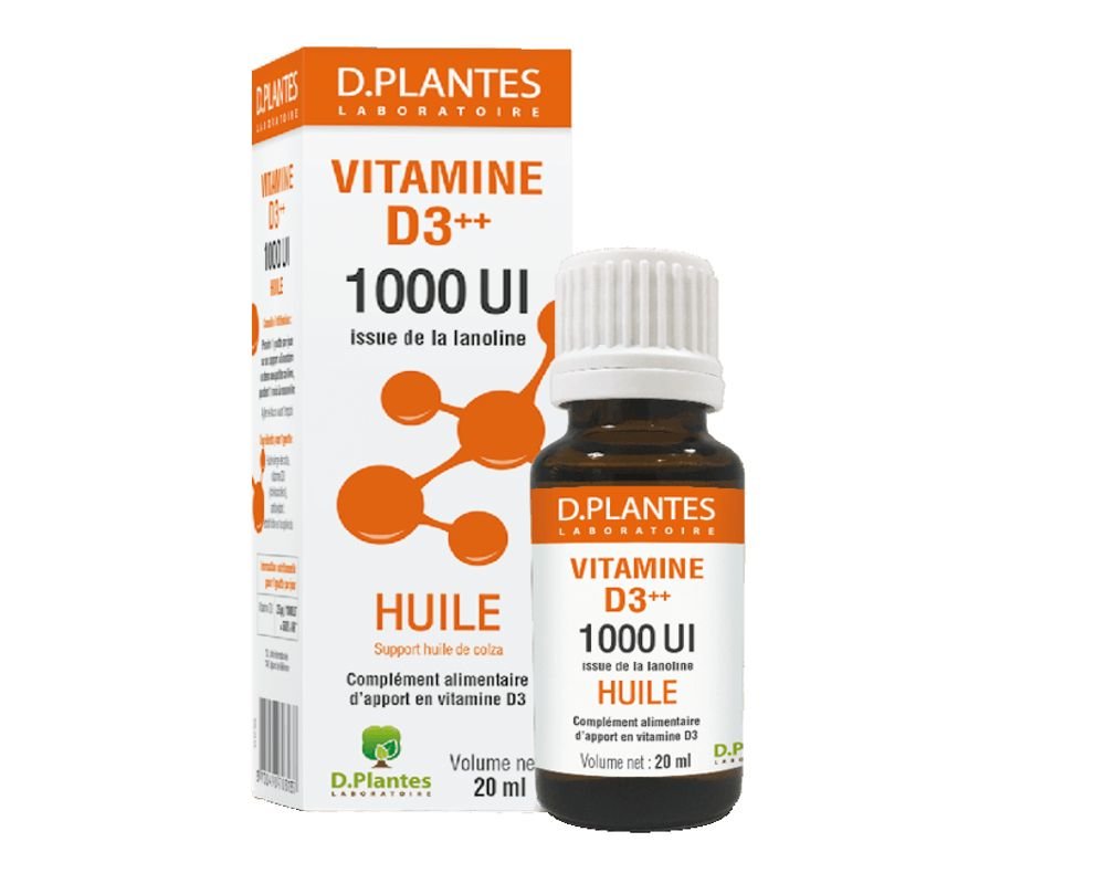 aantal Zonnig voorkomen Vitamin D3 ++ 1000 IU Oil - D.Plants - 20 ml