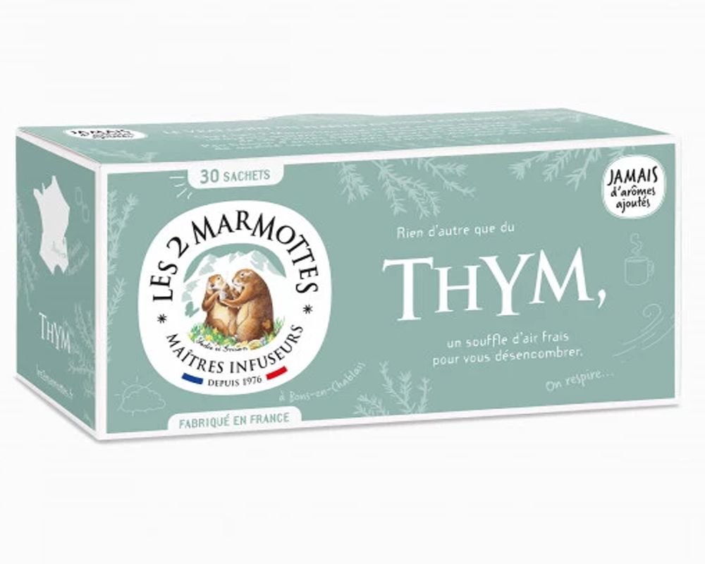 Infusion Thym - Les 2 Marmottes - Jamais d'arômes ajoutés - rien d'autre  que du Thym 
